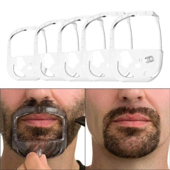 Shaving Template for Men with 5 Different Sizes, Beard Guide Shaper with Comb - Picture 3 of 7